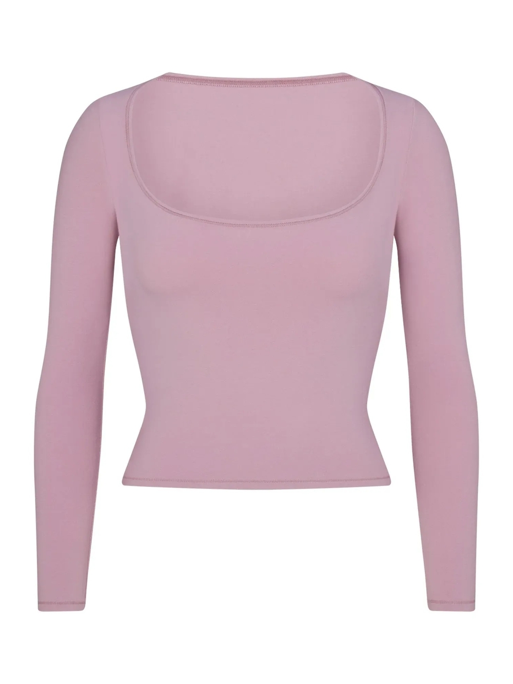 Skims Cotton Jersey Scoop Neck Long Sleeve Top Dusk